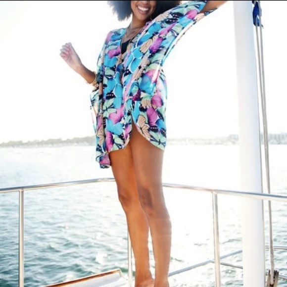 👙👗👒Summer Kimono Beach Bikini Cover Ups 👙👗👒 - Picture 4 of 4